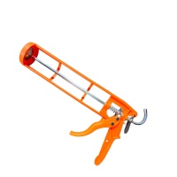 Пистолет для герметика 310 мл, пластиковый, скелетый, оранжевый, "MAXIMUM"(Максимум) MX 46566