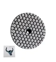 Круг алмазный шлифовальный по камню гибкий 5#, 100 мм,сухой, голубой "Бык"